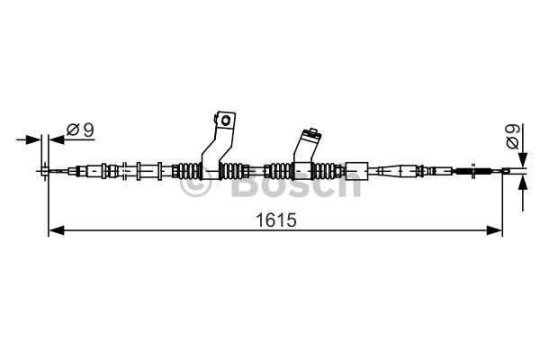 Трос ручного гальма CHEVROLET LACETTI лівий (вир-во Bosch)