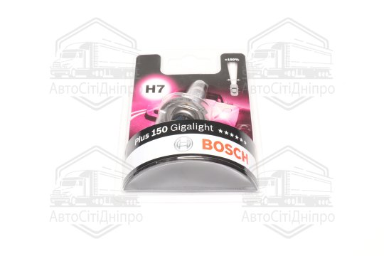 Лампа розжарювання H7 12V 55W PX26d GigaLight +150 (blister 1шт) (вир-во Bosch)