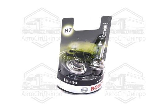Лампа розжарювання H7 12V 55W PX26d plus 90 (компл.) (вир-во Bosch)