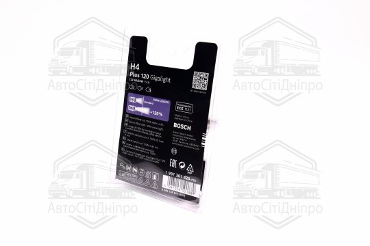 Лампа розжарювання H4 12V 60/55W P43t Plus 120 Gigalight (компл) (вир-во Bosch)