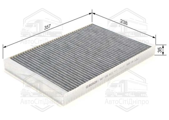 Фільтр салону MERCEDES SPRINTER 06- вугільний (вир-во BOSCH)