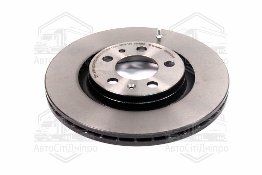 Диск гальмівний AUDI A3, SEAT LEON, TOLEDO, SKODA, VW, передн. вент. (вир-во BREMBO)