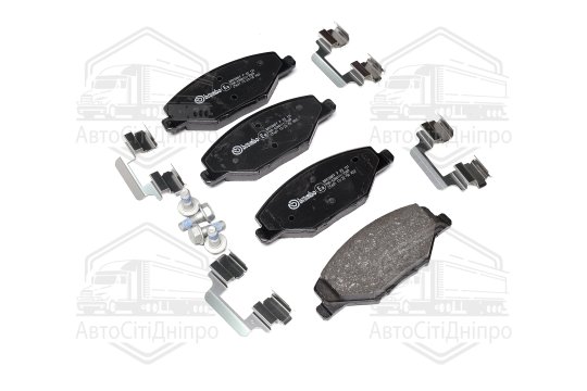 Колодка гальм. диск. SKODA FABIA 1.2-1.6 2007-2014, VW POLO 1.6 2010 - передн. (вир-во BREMBO)