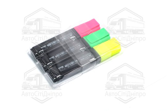 Набір маркерів текст., 3 кольори в пластиковому футлярі 2-4мм, BUROMAX