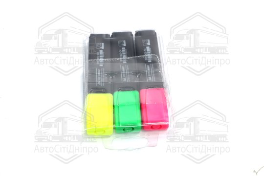 Набір маркерів текст., 3 кольори в пластиковому футлярі 2-4мм, BUROMAX