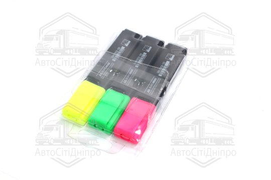 Набір маркерів текст., 3 кольори в пластиковому футлярі 2-4мм, BUROMAX