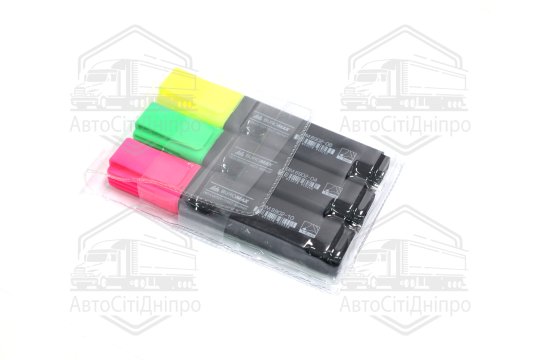 Набір маркерів текст., 3 кольори в пластиковому футлярі 2-4мм, BUROMAX