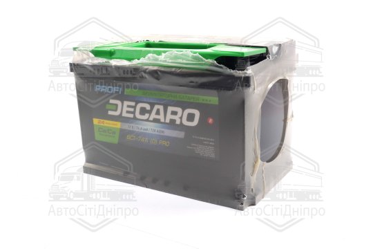 Акумулятор 74Ah-12v DECARO PROFI (276х175х190), R, EN720