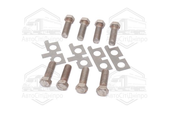 Р/к кріплення маховика ЯМЗ (болт маховика 8 штук, пластина ліва+права по 2 штуки) (DETALKA)