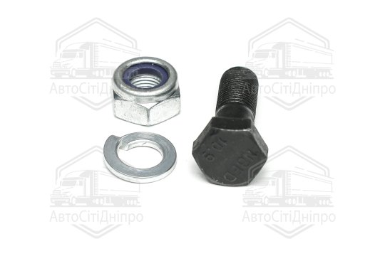 Болт валу карданного ТАТА,ЕТАЛОН у зборі МІЦНІСТЬ 8.8 (гайка, гровер, М10х1,0х30) (DETALKA)