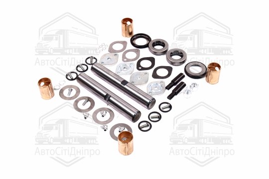 Шкворень у комплекті ГАЗ 53,3307 Р0 (D=30) (підшипники РОЛИКОВІ ПРЕМІУМ, повний на а/м) (DETALKA)