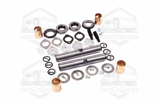 Шкворень у комплекті ГАЗ 53,3307 Р0 (D=30) (підшипники РОЛИКОВІ ПРЕМІУМ, повний на а/м) (DETALKA)