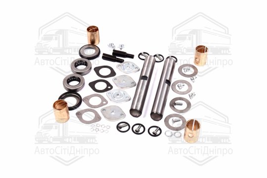 Шкворень у комплекті ГАЗ 53,3307 Р0 (D=30) (підшипники РОЛИКОВІ ПРЕМІУМ, повний на а/м) (DETALKA)