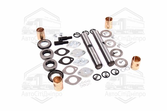 Шкворень у комплекті ГАЗ 53,3307 Р0 (D=30) (підшипники РОЛИКОВІ ПРЕМІУМ, повний на а/м) (DETALKA)