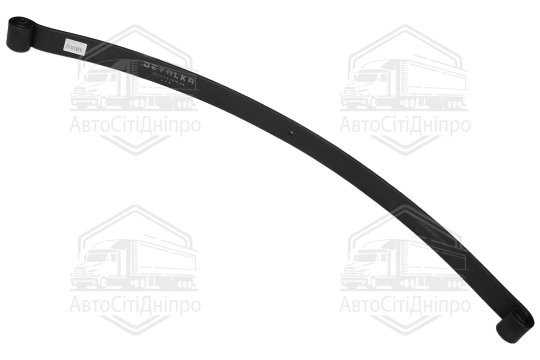 Лист ресори ГАЗ 33104 ВАЛДАЙ №1 передній 3-х листовий (з сайлентблоками, L=1670 мм) (DETALKA)