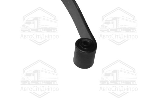 Лист ресори ГАЗ 33104 ВАЛДАЙ №1 передній 3-х листовий (з сайлентблоками, L=1670 мм) (DETALKA)