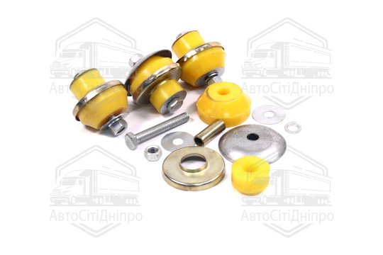 К-т кріплення опори двигуна УАЗ 452,31512,3303,3741(повний к-кт на двигун)(ПОЛІУРЕТАН)(DETALKA)