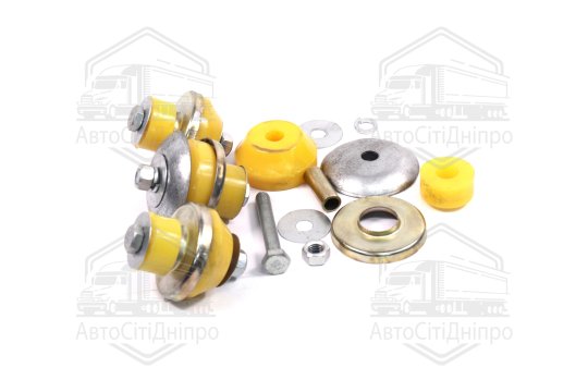 К-т кріплення опори двигуна УАЗ 452,31512,3303,3741(повний к-кт на двигун)(ПОЛІУРЕТАН)(DETALKA)