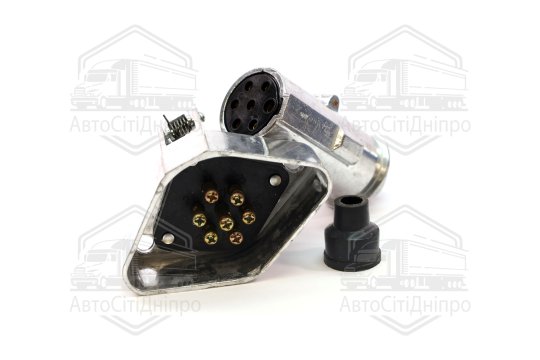 Вилка-розетка МАЗ, КАМАЗ, Сільгосптехніка, Вантажні Іномарки (24В, алюміній) (DETALKA)