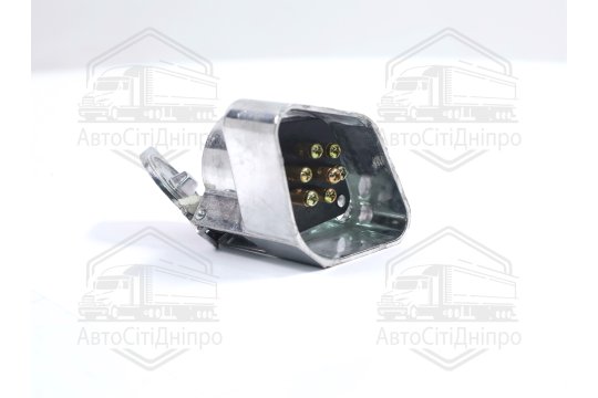 Розетка для причепа ПС 325 МАЗ, КАМАЗ, Сільгосптехніка, Вантажні Іномарки (24В, алюміній) (DETALKA)