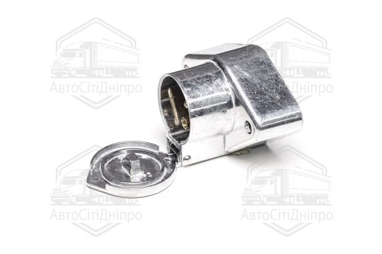 Розетка для причепа ПС 326 МАЗ, КАМАЗ, Сільгосптехніка, Вантажні Іномарки (24В, алюміній) (DETALKA)