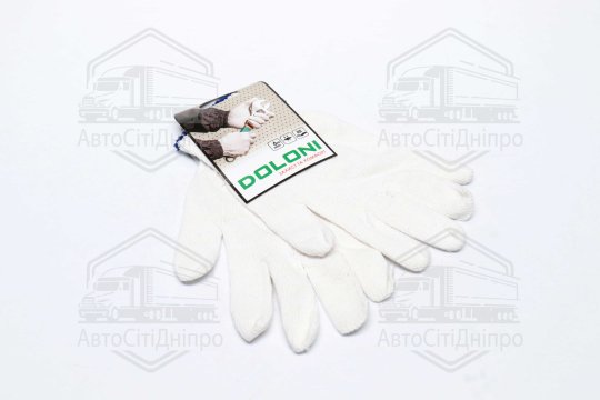 Рукавички без ПВХ біло-сніжний-70/30 10 клас розмір 10 (DOLONI)