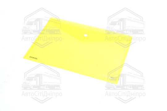 Папка пластикова, А-4 на кнопці, прозора жовта, Economix