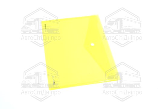 Папка пластикова, А-4 на кнопці, прозора жовта, Economix