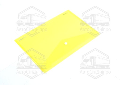 Папка пластикова, А-4 на кнопці, прозора жовта, Economix