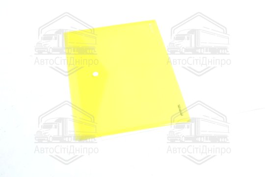 Папка пластикова, А-4 на кнопці, прозора жовта, Economix