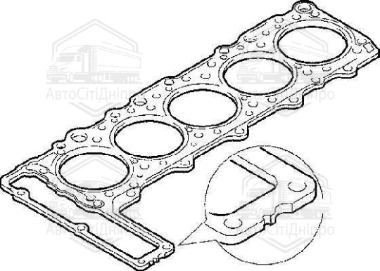 Прокладка головки блоку MB 2.9TDI OM602DE29LA 1.74MM (вир-во Elring)