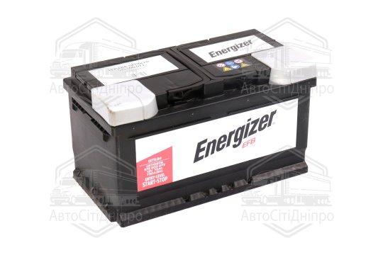 Акумулятор 75Ah-12v ENERGIZER EFB (315х175х175), R, EN730