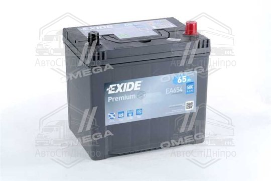Акумулятор 65Ah-12v Exide PREMIUM (230х173х222), R, EN580, Азія (тип кріплення Korean B1)