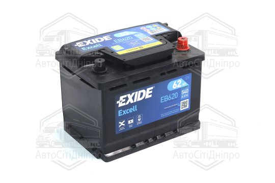 Акумулятор 62Ah-12v Exide EXCELL (242х175х190), R, EN540