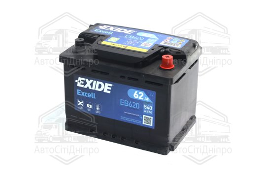 Акумулятор 62Ah-12v Exide EXCELL (242х175х190), R, EN540