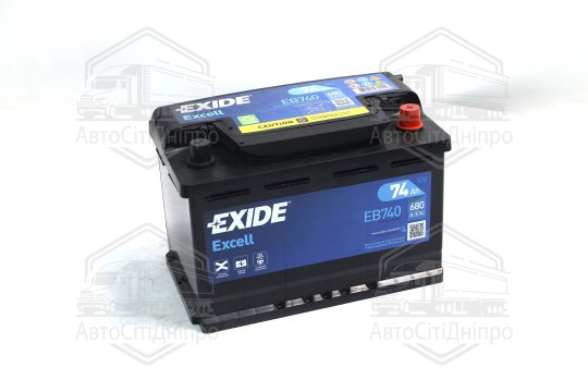 Акумулятор 74Ah-12v Exide EXCELL (278х175х190), R, EN680