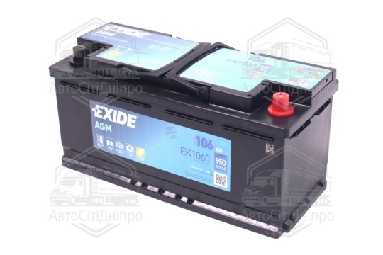 Акумулятор 106Ah-12v Exide AGM (392х175х190),R,EN950