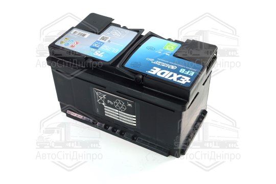 Акумулятор 75Ah-12v Exide EFB (315х175х175),R,EN730