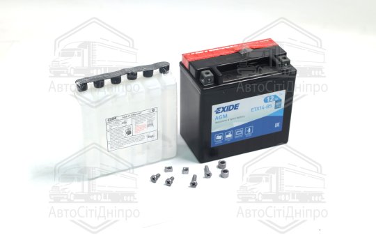 Акумулятор 12Ah-12v Exide AGM (ETX14-BS) (150х87х145) L, EN200