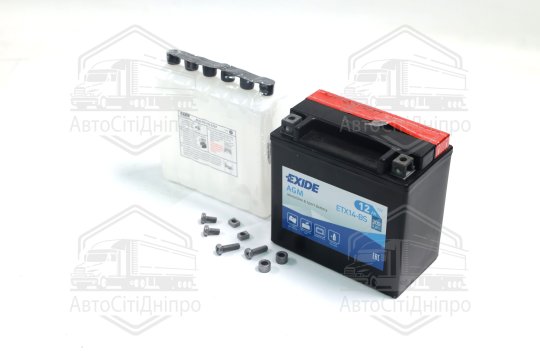 Акумулятор 12Ah-12v Exide AGM (ETX14-BS) (150х87х145) L, EN200