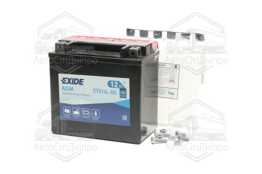 Акумулятор 12Ah-12v Exide AGM (150х87х145), R, EN200