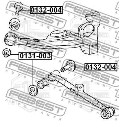 Втулка з ексцентриком TOYOTA RAV 4 II 00-05 (Вир-во FEBEST)