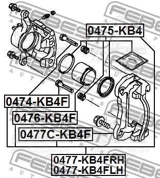 Втулка направляюча супорта передн. MITSUBISHI PAJERO SPORT 2008- (вир-во FEBEST)