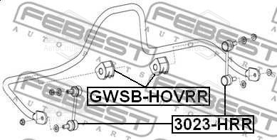 Тяга стабілізатора GREAT WALL HOVER/SAFE F1 05-15 задн. міст (Вир-во FEBEST)