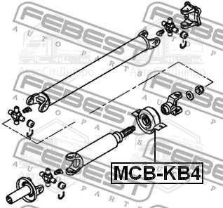 Підшипник підвісний MITSUBISHI L200 (вир-во Febest)