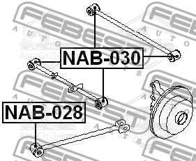 Сайлентблок важеля NISSAN X-TRAIL 01-перед. міст із двох сторін (Вир-во FEBEST)