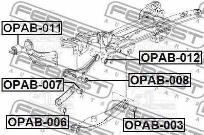 Сайлентблок важеля OPEL INSIGNIA, VECTRA C 02 - зад. міст (Вир-во FEBEST)