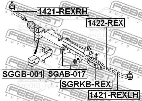 Пильовик рульової рейки SSANG YONG KYRON 05-12 (Вир-во FEBEST)