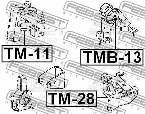Подушка опори двигун. TOYOTA (вир-во FEBEST)