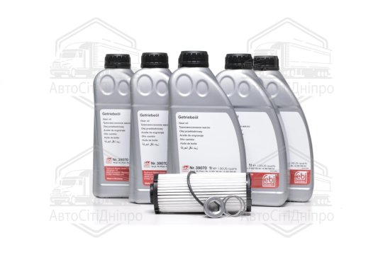Комплект для заміни оливи FEBI 39070 6x1L, фільтр АКПП, прокладка (опис у примітці)